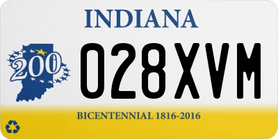 IN license plate 028XVM