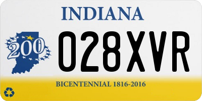 IN license plate 028XVR