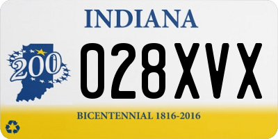 IN license plate 028XVX