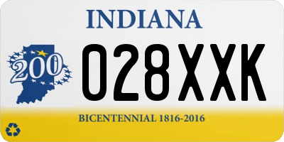 IN license plate 028XXK