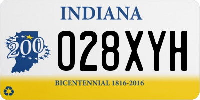 IN license plate 028XYH