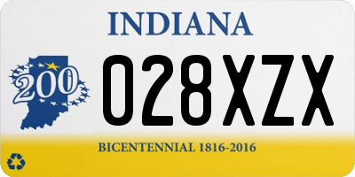 IN license plate 028XZX