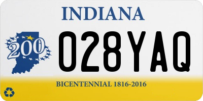 IN license plate 028YAQ