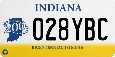 IN license plate 028YBC