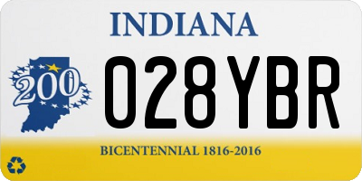 IN license plate 028YBR