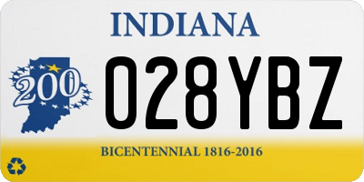 IN license plate 028YBZ