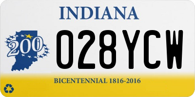 IN license plate 028YCW