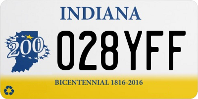 IN license plate 028YFF