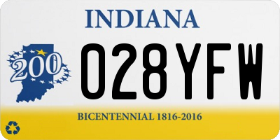 IN license plate 028YFW
