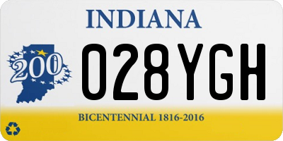 IN license plate 028YGH