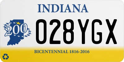 IN license plate 028YGX