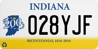 IN license plate 028YJF