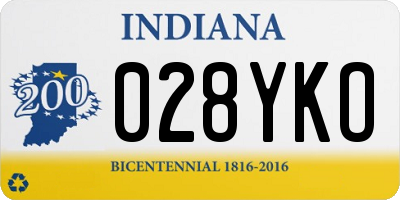 IN license plate 028YKO