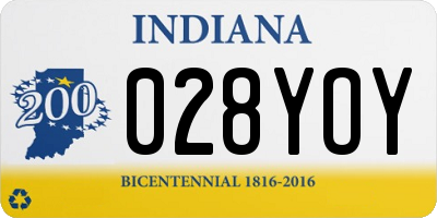 IN license plate 028YOY