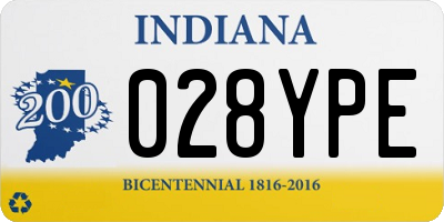 IN license plate 028YPE
