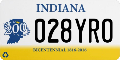 IN license plate 028YRO