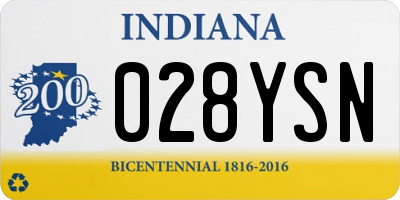IN license plate 028YSN