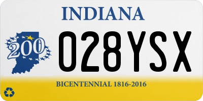IN license plate 028YSX