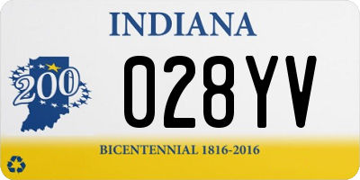 IN license plate 028YV