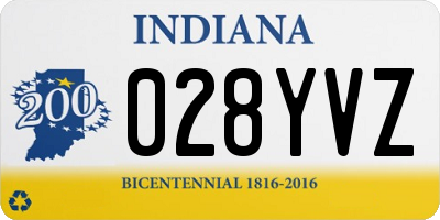 IN license plate 028YVZ