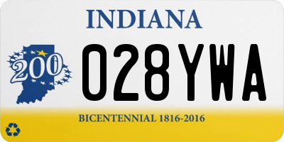 IN license plate 028YWA