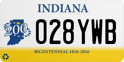 IN license plate 028YWB