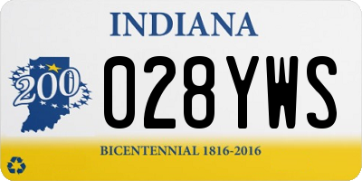 IN license plate 028YWS