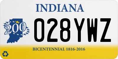 IN license plate 028YWZ