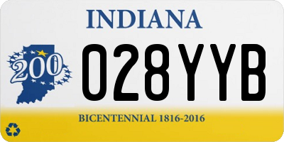 IN license plate 028YYB