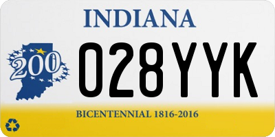 IN license plate 028YYK