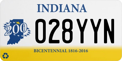 IN license plate 028YYN