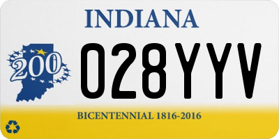 IN license plate 028YYV