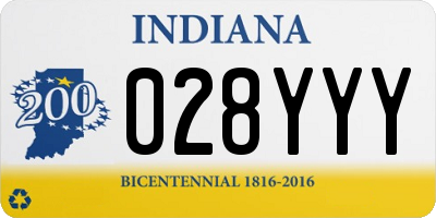 IN license plate 028YYY