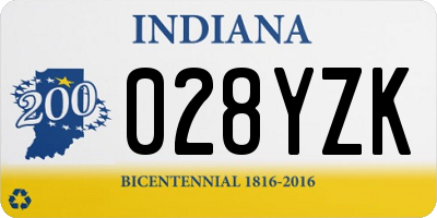IN license plate 028YZK