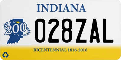 IN license plate 028ZAL