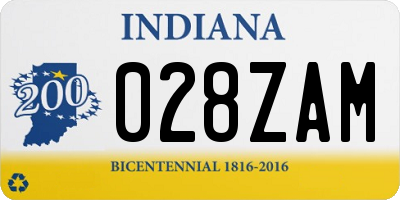 IN license plate 028ZAM