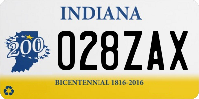 IN license plate 028ZAX