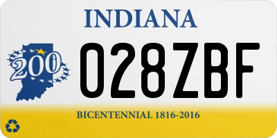 IN license plate 028ZBF