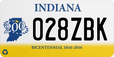 IN license plate 028ZBK