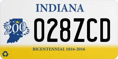 IN license plate 028ZCD