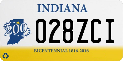 IN license plate 028ZCI