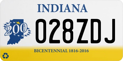 IN license plate 028ZDJ