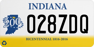 IN license plate 028ZDQ