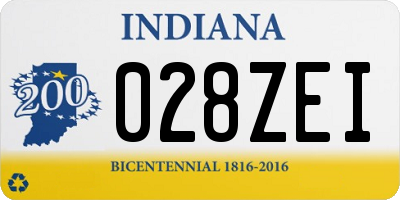 IN license plate 028ZEI