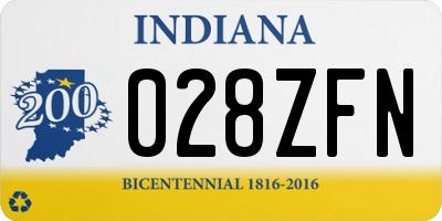 IN license plate 028ZFN