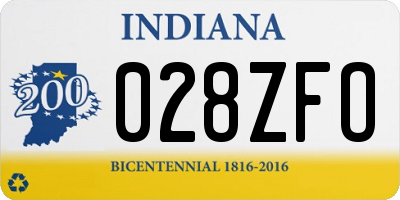 IN license plate 028ZFO