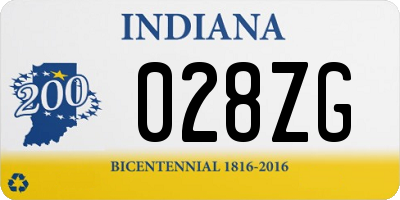 IN license plate 028ZG