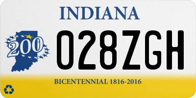 IN license plate 028ZGH