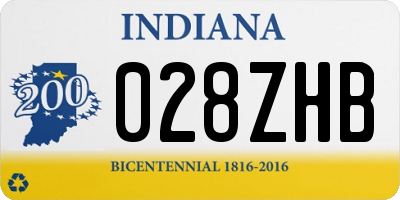 IN license plate 028ZHB