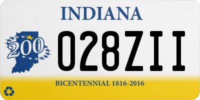 IN license plate 028ZII